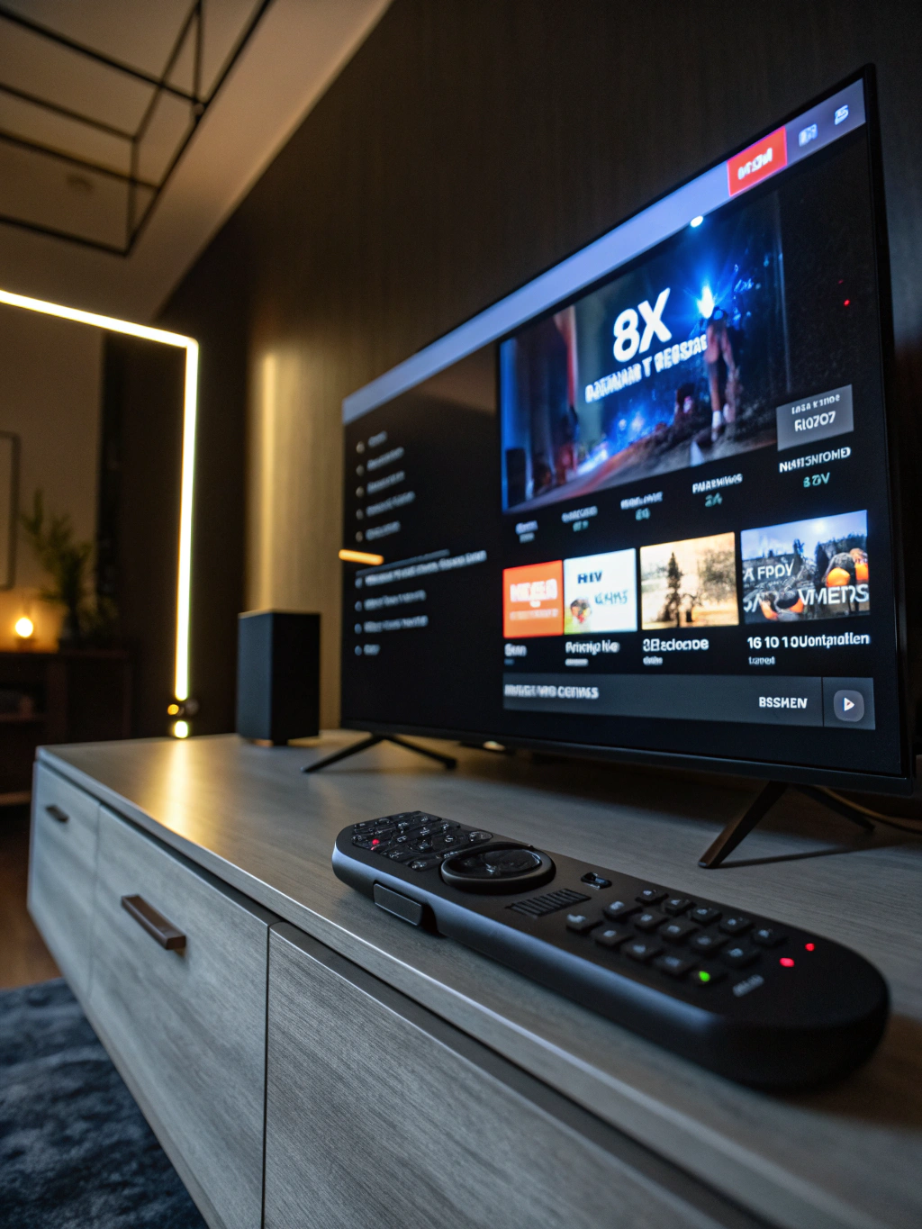 Elite IPTV 8K plans app screenshot showing live channels and movies